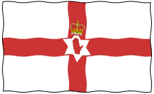 Northern Irish Flag waving