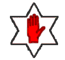 Red Hand of Ulster on 6 Pointed Star