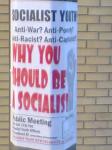 Socialist Youth poster adorning a lamp post
